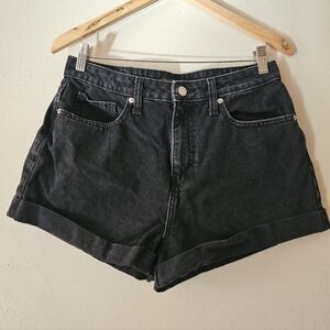 Wild Fable women's short jean Rolled cuff mom Super High Rise ,size 10/30R,black